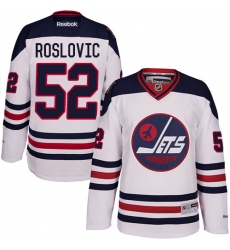 Men's Reebok Winnipeg Jets #52 Jack Roslovic Premier White 2016 Heritage Classic NHL Jersey