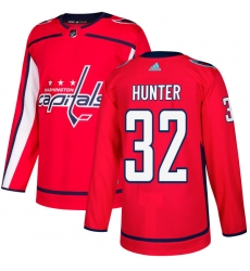Youth Adidas Washington Capitals #32 Dale Hunter Premier Red Home NHL Jersey