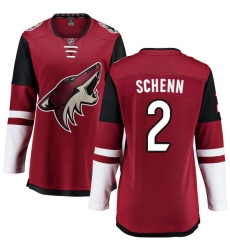 Women's Arizona Coyotes #2 Luke Schenn Fanatics Branded Burgundy Red Home Breakaway NHL Jersey