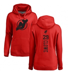 NHL Women's Adidas New Jersey Devils #29 Ryane Clowe Red One Color Backer Pullover Hoodie