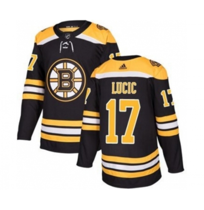Men's Boston Bruins #17 Milan Lucic Black Stitched Jersey