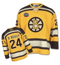 Men's Reebok Boston Bruins #24 Terry O'Reilly Authentic Gold Winter Classic NHL Jersey