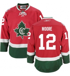 Men's Reebok Montreal Canadiens #12 Dickie Moore Authentic Red New CD NHL Jersey