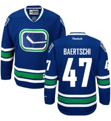 Women's Reebok Vancouver Canucks #47 Sven Baertschi Authentic Royal Blue Third NHL Jersey