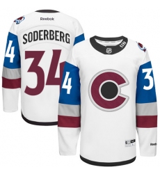 Men's Reebok Colorado Avalanche #34 Carl Soderberg Authentic White 2016 Stadium Series NHL Jersey