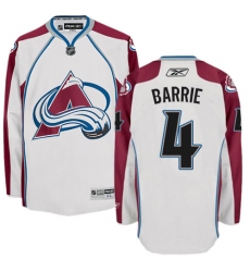Men's Reebok Colorado Avalanche #4 Tyson Barrie Authentic White Away NHL Jersey