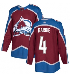 Youth Adidas Colorado Avalanche #4 Tyson Barrie Authentic Burgundy Red Home NHL Jersey