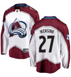 Men's Colorado Avalanche #27 John Wensink Fanatics Branded White Away Breakaway NHL Jersey