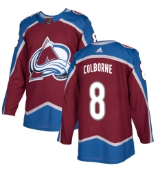 Youth Adidas Colorado Avalanche #8 Joe Colborne Authentic Burgundy Red Home NHL Jersey
