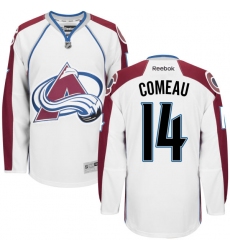 Men's Reebok Colorado Avalanche #14 Blake Comeau Authentic White Away NHL Jersey