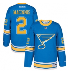 Men's Reebok St. Louis Blues #2 Al Macinnis Premier Blue 2017 Winter Classic NHL Jersey