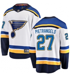 Men's St. Louis Blues #27 Alex Pietrangelo Fanatics Branded White Away Breakaway NHL Jersey