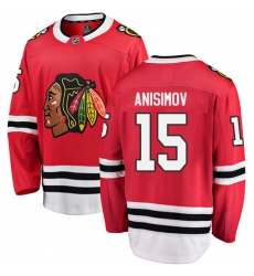 Youth Chicago Blackhawks #15 Artem Anisimov Fanatics Branded Red Home Breakaway NHL Jersey