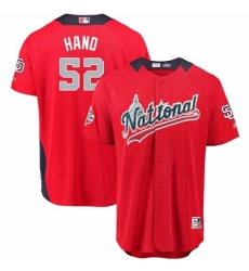 Youth Majestic San Diego Padres #52 Brad Hand Game Red National League 2018 MLB All-Star MLB Jersey