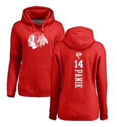 NHL Women's Adidas Chicago Blackhawks #14 Richard Panik Red One Color Backer Pullover Hoodie