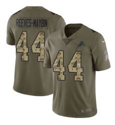 Men's Nike Detroit Lions #44 Jalen Reeves-Maybin Limited Olive/Camo Salute to Service NFL Jersey