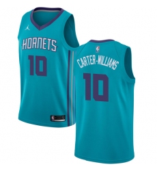 Men's Nike Jordan Charlotte Hornets #10 Michael Carter-Williams Authentic Teal NBA Jersey - Icon Edition