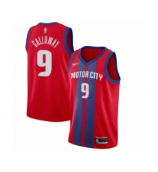 Youth Detroit Pistons #9 Langston Galloway Swingman Red Basketball Jersey - 2019 20 City Edition