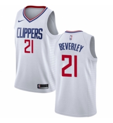 Men's Nike Los Angeles Clippers #21 Patrick Beverley Authentic White NBA Jersey - Association Edition