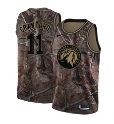 Men's Nike Minnesota Timberwolves #11 Jamal Crawford Swingman Camo Realtree Collection NBA Jersey
