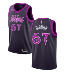 Women's Nike Minnesota Timberwolves #67 Taj Gibson Swingman Purple NBA Jersey - City Edition