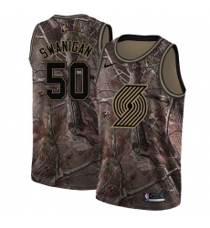 Women's Nike Portland Trail Blazers #50 Caleb Swanigan Swingman Camo Realtree Collection NBA Jersey