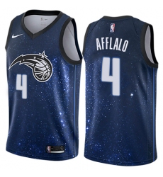 Men's Nike Orlando Magic #4 Arron Afflalo Swingman Blue NBA Jersey - City Edition