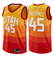 Women's Nike Utah Jazz #45 Donovan Mitchell Swingman Orange NBA Jersey - City Edition