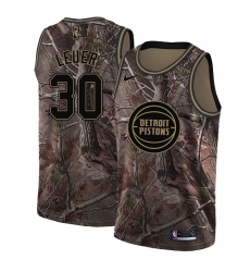 Youth Nike Detroit Pistons #30 Jon Leuer Swingman Camo Realtree Collection NBA Jersey