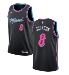 Men's Nike Miami Heat #8 Tyler Johnson Swingman Black NBA Jersey - City Edition