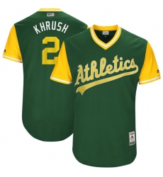 Men's Majestic Oakland Athletics #2 Khris Davis 
