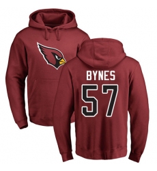 NFL Nike Arizona Cardinals #57 Josh Bynes Maroon Name & Number Logo Pullover Hoodie