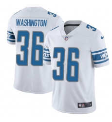 Men's Nike Detroit Lions #36 Dwayne Washington White Vapor Untouchable Limited Player NFL Jersey