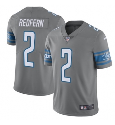 Men's Nike Detroit Lions #2 Kasey Redfern Limited Steel Rush Vapor Untouchable NFL Jersey