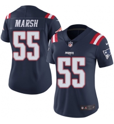 Women's Nike New England Patriots #55 Cassius Marsh Limited Navy Blue Rush Vapor Untouchable NFL Jersey