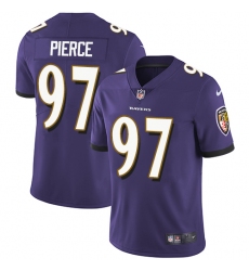 Men's Nike Baltimore Ravens #97 Michael Pierce Purple Team Color Vapor Untouchable Limited Player NFL Jersey