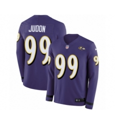Men's Nike Baltimore Ravens #99 Matt Judon Limited Purple Therma Long Sleeve NFL Jersey