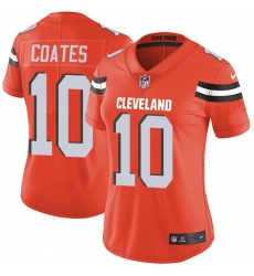 Women's Nike Cleveland Browns #10 Sammie Coates Orange Alternate Vapor Untouchable Limited Player NFL Jersey