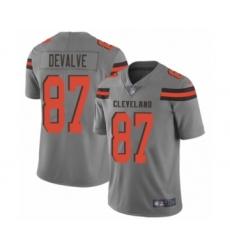 Youth Cleveland Browns #87 Seth DeValve Limited Gray Inverted Legend Football Jersey