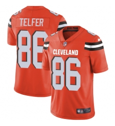 Men's Nike Cleveland Browns #86 Randall Telfer Orange Alternate Vapor Untouchable Limited Player NFL Jersey