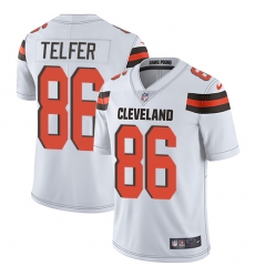 Men's Nike Cleveland Browns #86 Randall Telfer White Vapor Untouchable Limited Player NFL Jersey