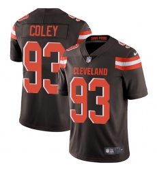 Men's Nike Cleveland Browns #93 Trevon Coley Brown Team Color Vapor Untouchable Limited Player NFL Jersey