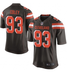 Men's Nike Cleveland Browns #93 Trevon Coley Game Brown Team Color NFL Jersey