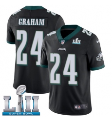 Men's Nike Philadelphia Eagles #24 Corey Graham Black Alternate Vapor Untouchable Limited Player Super Bowl LII NFL Jersey