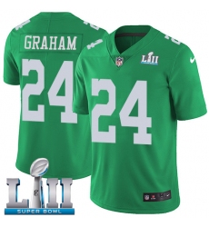 Men's Nike Philadelphia Eagles #24 Corey Graham Limited Green Rush Vapor Untouchable Super Bowl LII NFL Jersey