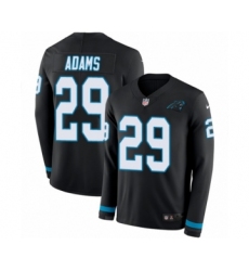 Men's Nike Carolina Panthers #29 Mike Adams Limited Black Therma Long Sleeve NFL Jersey