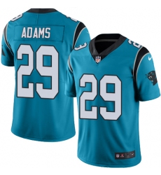 Men's Nike Carolina Panthers #29 Mike Adams Limited Blue Rush Vapor Untouchable NFL Jersey