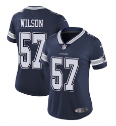 Women's Nike Dallas Cowboys #57 Damien Wilson Navy Blue Team Color Vapor Untouchable Limited Player NFL Jersey