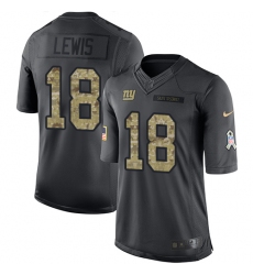 Youth Nike New York Giants #18 Roger Lewis Limited Black 2016 Salute to Service NFL Jersey