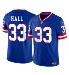 Men's New York Giants #33 Hassan Hall Royal 2023 F.U.S.E. Throwback Limited Football Stitched Jersey